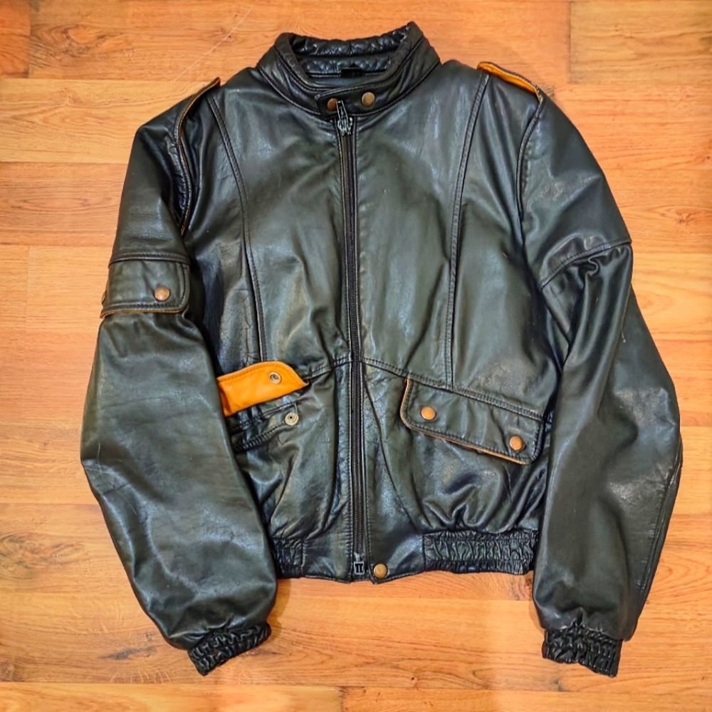 Vintage Leather Lined Riding Jacket